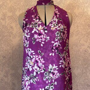 White House Black Market Floral Shift Dress | Women’s | Magenta Floral | Size 0